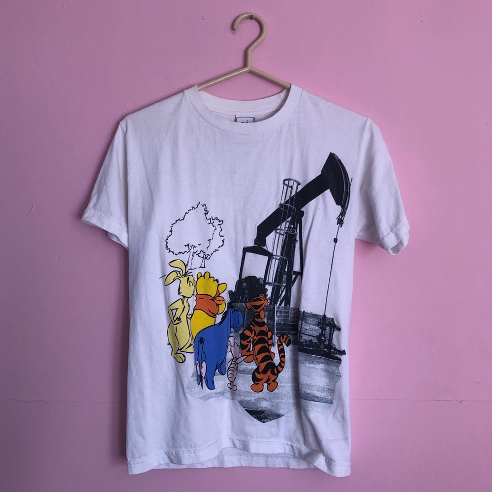 Akomplice Clothing Streetwear Winnie the Pooh Grunge Industrial Shirt sz Small